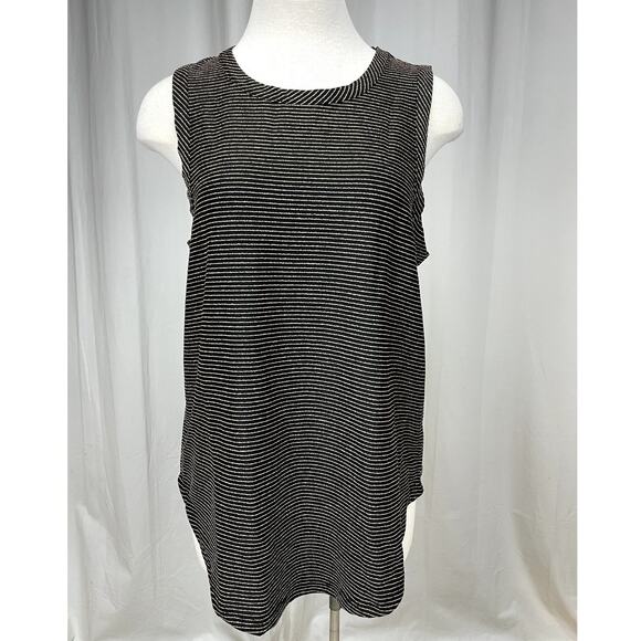 NWT CHASER Black & Metallic‎ Gold Sleeveless Pin Striped Women's (XL) Tank - Picture 1 of 8